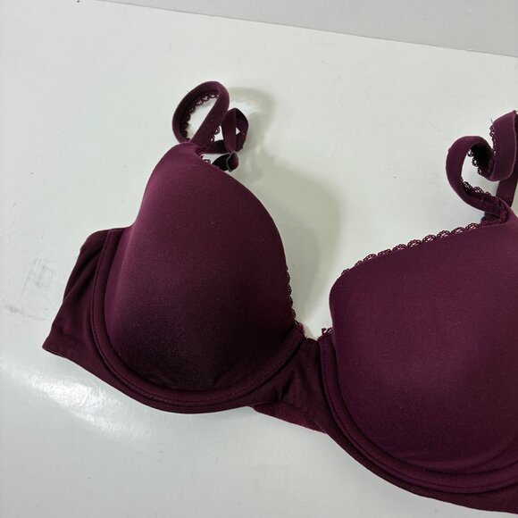 Victoria’s Secret Burgundy Lined Demi Size 32D - Picture 4 of 8